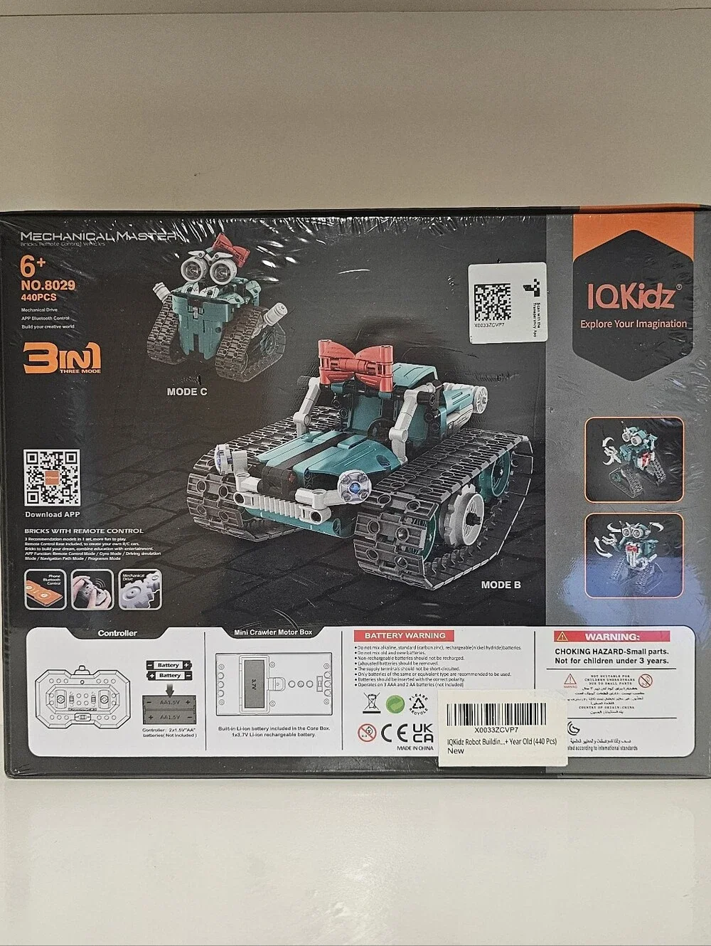 Brand New IQKidz Remote Control Stem Building Kit Mechanical Master RC Robot